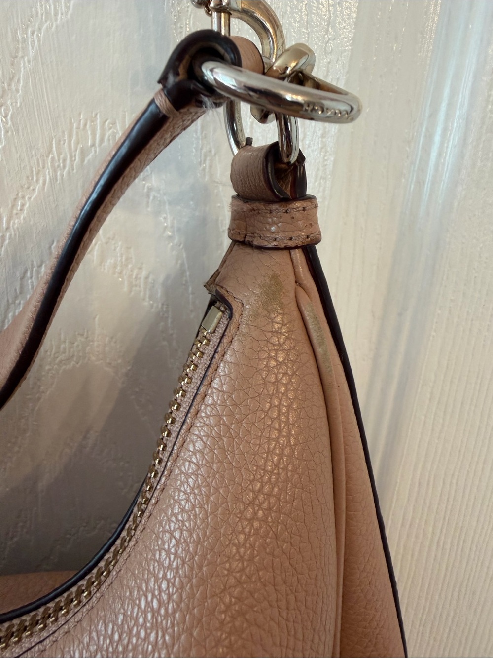 Coach Pebbled Leather Hobo in Tan Brown with Gold Hardware - Picture 3 of 10